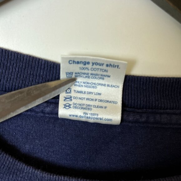 Vintage 90s Washington DC T Shirt Adult Blue XL Extra Large Graphic Tee Solid - Picture 6 of 14